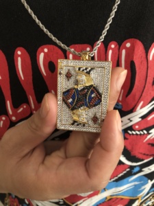 Pendentif Moissanite Rummy King en Argent 925, Lettre Personnalisée, Style Hiphop, Bijou Moissanite pour Homme, Sertissage Complet, Idéal au Quotidien - Product Image 5