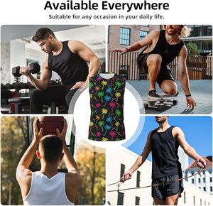 Custom Men's Muscle <b>Tank</b> <b>Top</b> <b>Knitted</b> 100% Cotton Soft Stretch Breathable Sleeveless Gym Workout Bodybuilding Fitness Training - Product Image 5