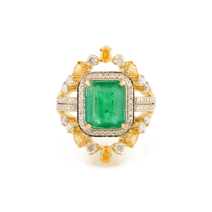 14K Solid Gold 2.53ct Cushion Cut Emerald <b>Diamond</b> Wedding <b>Ring</b> Set for Women - Product Image 2