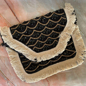Bolso de mano tipo Potli bordado a mano de alta calidad, estilo amoroso, con bordado Zardozi antiguo, tradicional indio, para novias, festivo. - Product Image 1