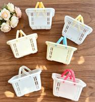 Panier de Rangement Portable Multifonctionnel pour Bureau – Organisateur Mignon et Personnalisable pour Étudiants, Idéal pour Chambre, Chargeurs, Rubans Adhésifs et Notes
