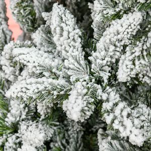 Sapin de Noël artificiel vert non éclairé de 7,5 pieds de haut, en pin floqué avec des branches réalistes - Product Image 3