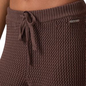 Pantalon de plage en maille ouverte pour femme, marron chocolat, coupe large, avec cordon de serrage, léger, idéal pour les vacances - Product Image 6