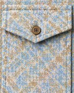 Customized Sky Blue Beige Plaid Check Casual Shirt For Men Slim Fit Long Sleeve Button Down Cotton Stylish Premium Quality Wear - Product Image 3