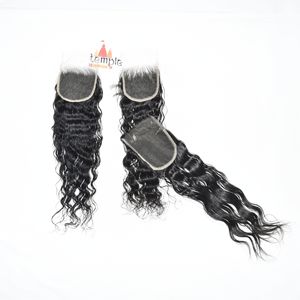 Extensiones de Cabello Humano Natural Negro 100% Sin Procesar, Ondulado Profundo, de Templo Indio, para Mujer, con Cierre HD 4x4, para Trenzas - Product Image 1