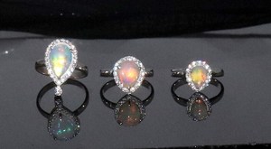 Natural Ethiopian Opal Ring Sterling <b>Silver</b> Designer Ring Handmade Luxury Natural Gemstone Jewelry For Women - Product Image 3