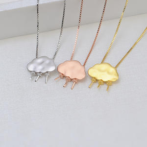 Pendiente de Plata S925 con Colgante de Nube Personalizado, Incrustaciones de Perlas, Bandeja Vacía para DIY, Accesorios de Moda, Conjunto de Joyería Fina 1380 - Product Image 3