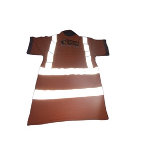 Wholesale Orange Safety Reflective <b>Polo</b> T-Shirts High Visibility Waterproof Fluorescent Thermal with Embroidered Logo - Product Image 4