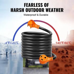 Cavo di Prolunga per Camper da 7,6 m, Resistente, 30 Amp, Cavo di Alimentazione STW, Presa Femmina NEMA TT-30R, Spina Maschio NEMA TT-30P, Sistemi Elettrici LED per Camper - Product Image 4