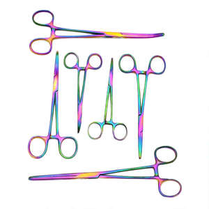 ชุดอุปกรณ์ห้ามเลือด Ultimate Rainbow Hemostat 6 ชิ้น เครื่องมือผ่าตัดแบบแมนนวลที่มีความแม่นยำสูง ใช้ซ้ำได้ ได้รับการรับรองมาตรฐาน CE ISO13485 ระดับ Class โดย Dentavex - Product Image 2