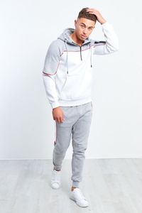 New Arrival Custom Outfit 100%Cotton Tracksuits OEM New Fashion Half <b>Zip</b> <b>Hood</b> High Quality Street Wears Design Jogging Tracksuit - Product Image 2