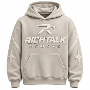 Nouveauté : Sweat à capuche imprimé pour homme, qualité supérieure, style sportif oversize, avec logo frontal et poche, 100 % coton - Product Image 1