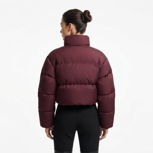 Chaqueta Corta Acolchada para Mujer, Abrigo Casual de Invierno, Corte Holgado, Cuello Alto, Diseño Personalizado - Product Image 6