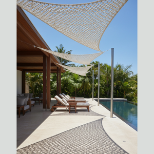 JNC Macrame Boho Handmade Macrame Outdoor Sun Sail <b>Shade</b> Canopy for Garden Resort Patio Beach Decor - Product Image 4