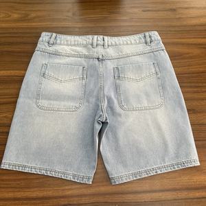 2026 Custom Jorts Baggy Distressed Dark Washed 100%Cotton Embroidery Decorated Light Jeans Clothing Summer Jeans Shorts Vintage - Product Image 6