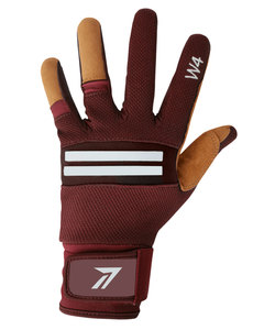 Guantes de Bateo de Béisbol Profesionales para Adultos y Jóvenes, Piel de Oveja Genuina, Palma Color Bronceado, Dorso de Malla Azul Marino, Correa de Muñeca Ajustable, Personalizables para Equipos - Product Image 1