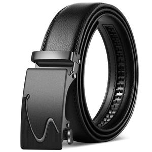 Cinturones de Cuero Sintético Negros Ajustables Personalizados al por Mayor para Hombre, Estilo Casual de Negocios, Venta Caliente, con Hebilla Automática - Product Image 1