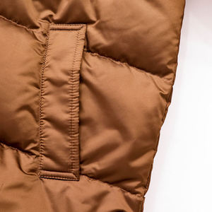 Brown <b>Long</b> Puffer <b>Jacket</b> With Faux Fur Collar Zipper Closure Windproof Winter Coat Casual Loose Fit Unisex - Product Image 6