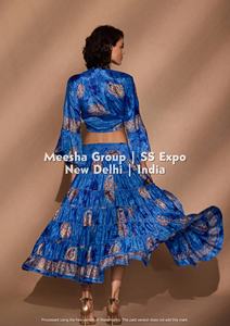 ชุดเซ็ตโบโฮลายดอกไม้สำหรับผู้หญิง เสื้อคอวีผูกเชือก กระโปรงแม็กซี่ระบายชายสูงต่ำ ชุดสองชิ้น รับทำโลโก้ตามสั่ง จำหน่ายจำนวนมาก - คละสี - Product Image 2