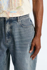 2026 Fashion New Men's Jeans High Street Popular Loose Fitted Baggy jeans Side Pockets Casual Men's Denim Pants - Product Image 3