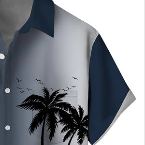 เสื้อชายหาดผู้ชาย เสื้อเชิ้ตผ้าอื่นๆ แบบใหม่ สไตล์ลำลอง สำหรับฤดูร้อน ผ้าถัก แห้งเร็ว สำหรับผู้ใหญ่ ลายพิมพ์ แขนสั้น - Product Image 6