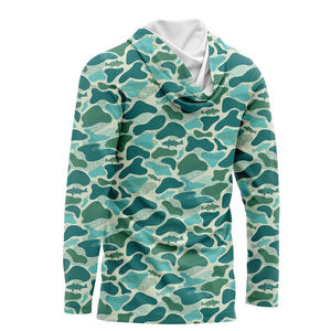 เสื้อฮู้ดดี้ตกปลาผู้ชาย UPF 50 แขนยาว พิมพ์ลายแบบซับลิเมชั่น ป้องกันรังสียูวี ป้องกันแสงแดด ผลิตจากโพลีเอสเตอร์ รุ่น 2027 - Product Image 6
