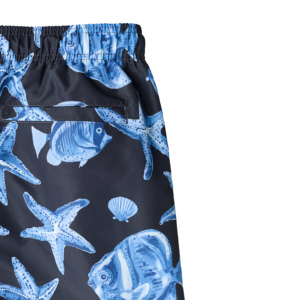 Shorts de bain mi-cuisses pour hommes - Séchage rapide, respirant, coupe-vent, 100 % polyester, tissu micro-cousu, fermeture à cordon, style décontracté - Product Image 3