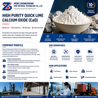 Granulés d'oxyde de calcium (CaO) à haute activité pour le traitement de l'eau et la désulfuration des gaz de combustion