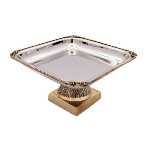 Handmade Metal Flower Bowl Gold Decorative Carved Design Food And <b>Chocolates</b> Serving Luxury Bowl Table Centerpiece Accessories - Product Image 2