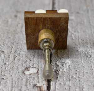 Pomo de resina y madera para armario de dormitorio, cómoda, gabinete de cocina y hogar, tirador de cajón de resina y madera - Product Image 6