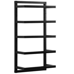 Moderno Toallero Negro con Revestimiento, Múltiples Secciones de Almacenamiento para Toallas, Colgador Duradero y Confiable para Ropa de Baño - Product Image 1
