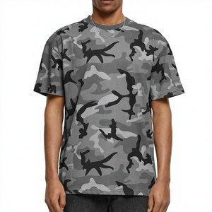 เสื้อยืดลายพรางสตรีทแวร์ผู้ชาย คอตตอนคอกลมทรงหลวมใส่สบาย แขนสั้น เหมาะสำหรับฤดูร้อน - Product Image 1