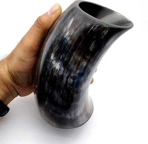 Vaso de Cristal Hecho a Mano con Cuerno de Búfalo Natural, Ecológico, con Logotipo Personalizado, Vaso de Cuerno, Proveedor de Artículos de Bar de Lujo, Vaso de Chupito Vikingo - Product Image 5