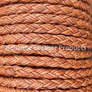 Latest Trendy 12 Ply Customized Color Antique Finish Leather Cord <b>Rope</b> Braided <b>Bracelet</b> Findings High Jewelry Components Bag - Product Image 5