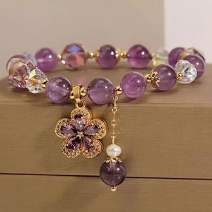 Pulsera de Cuentas de Resina Hechas a Mano, Joyería Elástica Colorida para Mujeres y Niñas, Accesorios de Moda - Product Image 4