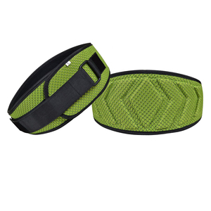 Work N Shine Adjustable Green Hex Mesh Neoprene <b>Belt</b> for <b>Weight</b> Lifting Strength <b>Training</b> Unisex Breathable Non-Slip Hook Loop - Product Image 1