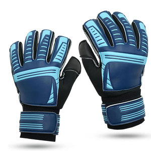 Custom Brand Football Goalkeeper Gloves Full Finger PU Silicone Printed Non-Slip Breathable Adjustable Wrist <b>Strap</b> Hook Loop - Product Image 1