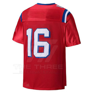 เสื้อฟุตบอลอเมริกันผลิตในปากีสถาน ผ้าโพลีเอสเตอร์ 100% พิมพ์ลายได้ตามต้องการ กระชับพอดีตัว ให้การเคลื่อนไหวได้อย่างอิสระสูงสุด - Product Image 2