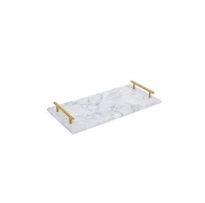 Square Party Dinner Marble <b>Tray</b> Wholesale Price Solid Product Marble <b>Tray</b> With Handle Restaurant Coffee <b>Table</b> Storage <b>Trays</b> - Product Image 2