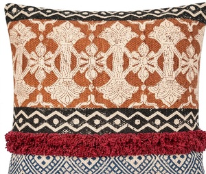 Funda de Cojín de Algodón con Estampado Geométrico Cuadrado Índigo, Moderna y de Primera Calidad, para Decoración del Hogar, Sala de Estar y Dormitorio - Product Image 4