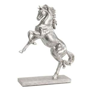 Escultura de caballo de aluminio fundido, majestuosa estatua de gallo en carrera, figura equina metálica, pieza decorativa central para un interior elegante del hogar. - Product Image 6