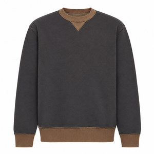 Sudadera Personalizada Extra Grande con Cuello Redondo |   Fabricante de Sudaderas Premium de Dos Tonos y Tejido Grueso para Ropa Urbana - Product Image 5