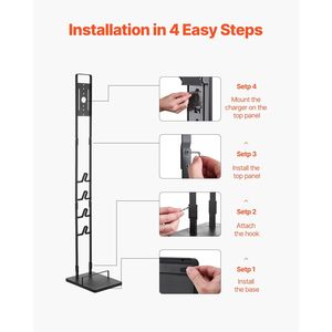 Support mural stable compatible avec les aspirateurs Dyson V6 V7 V8 V10 V11 V15, avec 4 crochets, pour DC30 DC31 DC34 DC35 - Product Image 5