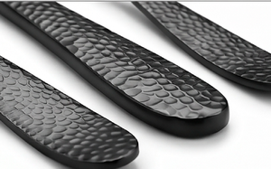 Modern Matte <b>Cutlery</b> <b>Set</b> With <b>Black</b> Dot Engraved Handle For Modern Dining Wedding Party Restaurant And Elegant Table Setting - Product Image 2