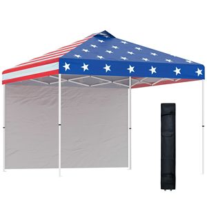 Kaleidoscope Party Pavilion 10FT Pop up <b>Canopy</b> with Sidewall Wheels Adjustable Height Pop up <b>Tent</b> for Outdoor Events - Product Image 1