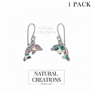 ต่างหูเงินแท้ 925 ชุบเงิน ดีไซน์รูปโลมาประดับเปลือกหอยเป๋าฮื้อธรรมชาติ ขนาด 20 มม. คุณภาพพรีเมียม งานละเอียดประณีต - Product Image 2