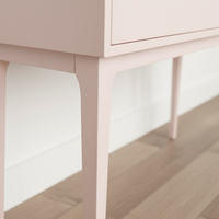 Table console ronde moderne avec 2 tiroirs, en chêne massif écologique, meubles de salon et de salle à manger pour les espaces modernes