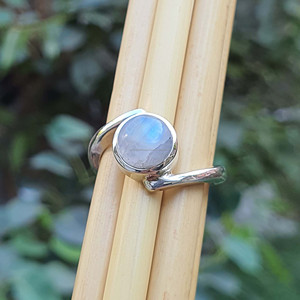 Rainbow Moonstone Engagement <b>Ring</b> Fine Gold Silver Jewelry with Gemstone <b>for</b> Wedding <b>Promises</b> Anniversary Gifts Gold Plated - Product Image 3