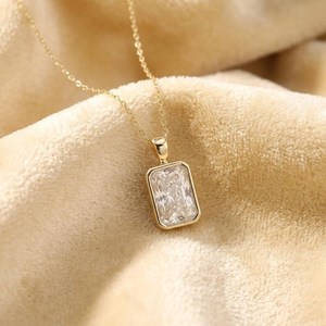 Gorgeous 14K Gold 3.00CT VS1 Radiant Cut Diamond Pendant Necklace Sparkly Lab Grown <b>for</b> Lover <b>Gift</b> <b>For</b> Weddings Engagement <b>Her</b> - Product Image 5