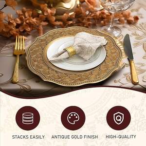 Assiette de présentation en verre de luxe ronde décorative pour la décoration de table d'hôtel, de banquet et de restaurant - Product Image 4